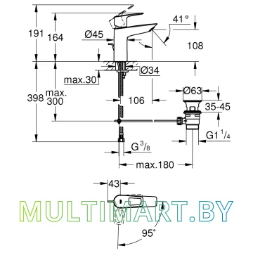 Смеситель Grohe Bauloop (23887001) картинка 5